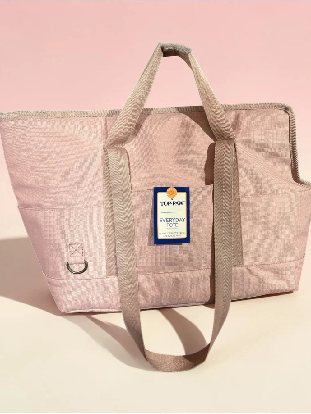Top Paw Everyday Dog Tote in Blush Pink